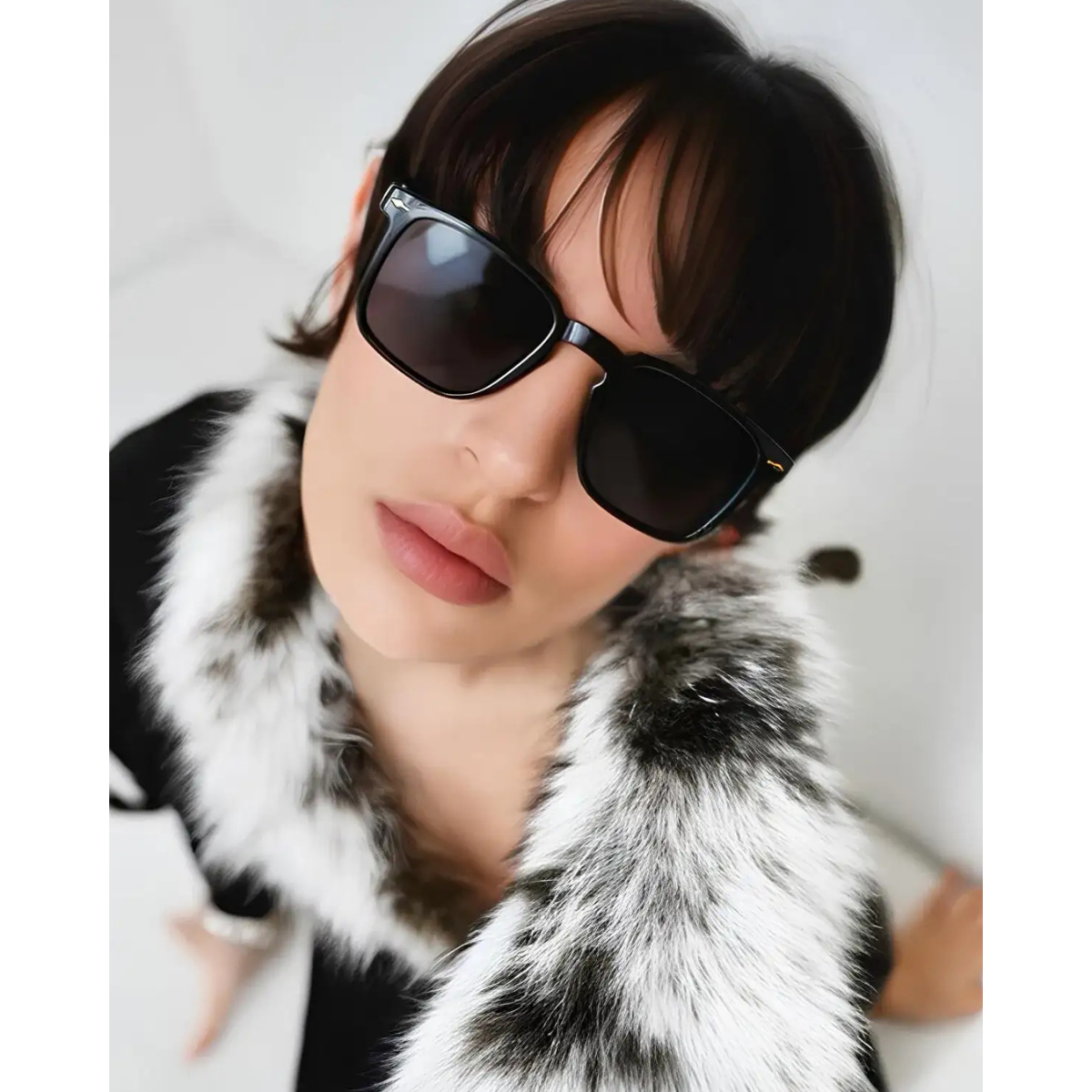 Kare Siyah UV400 Unisex Güneş Gözlüğü