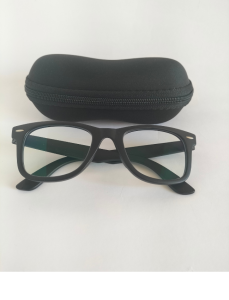 Kare Mat Siyah Klasik Wayfarer Model Mavi Işık Korumalı Bilgisayar Gözlüğü